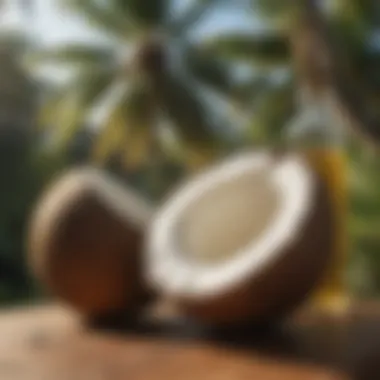 Cultural Roots of Coconut Oil A serene tropical landscape symbolizing the cultural significance of coconut oil