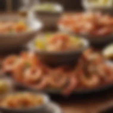 Nutritional Insights Nutritional information displayed alongside shrimp dishes for health-conscious diners