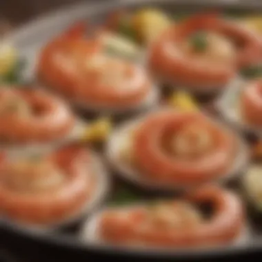Diverse Shrimp Dishes A vibrant display of different shrimp dishes offered in the Endless Shrimp menu