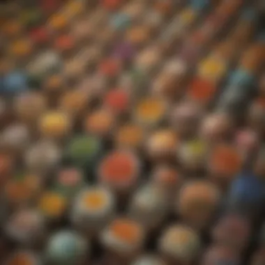 Ceramic Containers: A Cultural Mosaic A colorful display of ceramic food containers illustrating cultural diversity