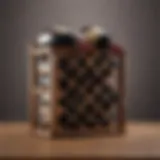 Elegant rustic tabletop wine rack showcasing fine craftsmanship