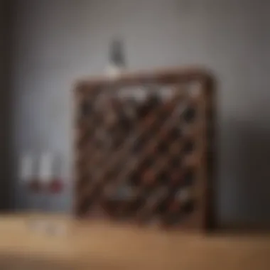 Fusion of Vintage and Modern Vintage-inspired wine rack integrated into modern interior decor