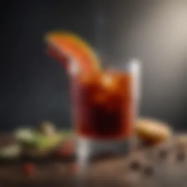The Essence of Flavor in Every Sip Close-up of spices enhancing a cocktail's flavor