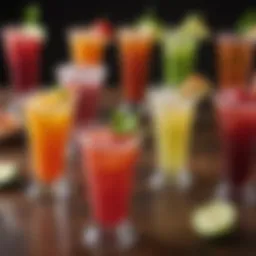 Colorful array of Applebee's cocktails to go