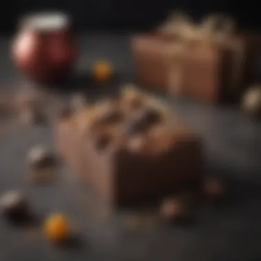 Artisan Chocolate Gift Presentation Artisan chocolate gift box with elegant wrapping