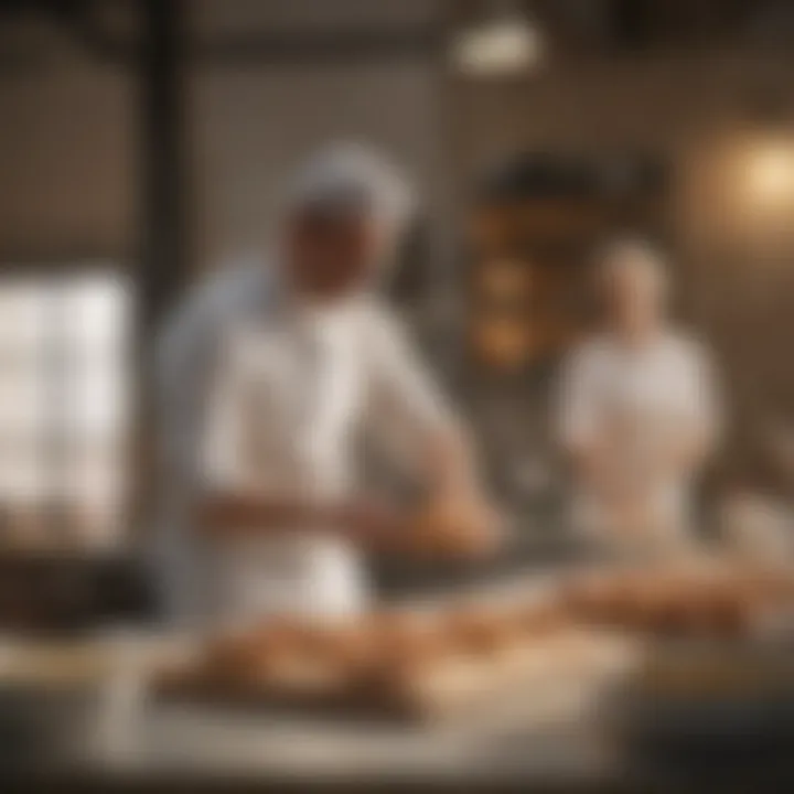 An engaging live baking class in action with participants learning from an expert.