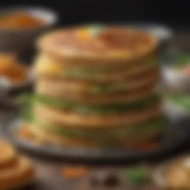 An elegant spread of traditional and modern vegetable pancakes from different cultures.