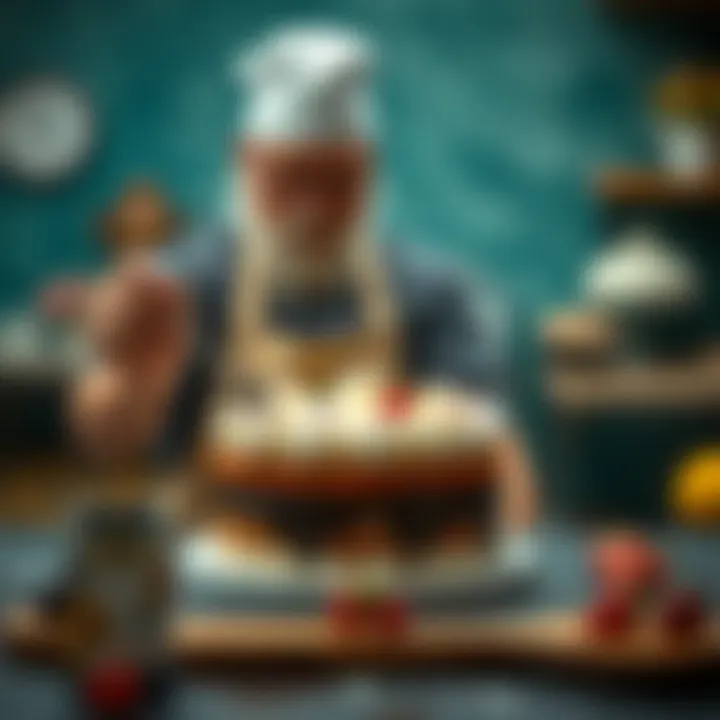 An artisan showcasing a unique cake creation