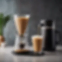 Elegant Yama cold coffee brewer showcasing its unique design