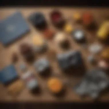 Curated Travel Accessories A curated collection of travel accessories laid out on a wooden table
