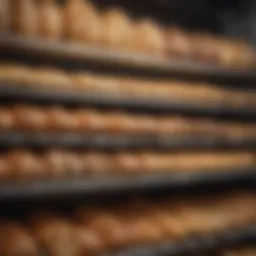 A selection of various vegan bread types on a grocery store shelf