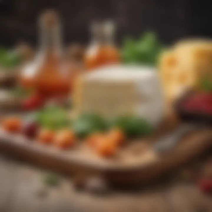 A collection of ingredients used in vegan cheese making