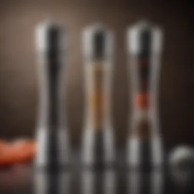 Sleek Design of the Salt and Pepper Grinder Elegant salt and pepper grinder showcasing its sleek design.