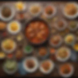 A vibrant spread of Wednesday meal options showcasing diverse cuisines