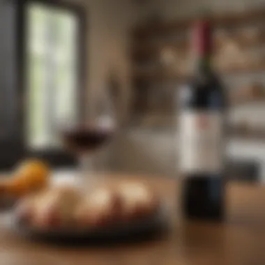 Person enjoying a glass of wine at home