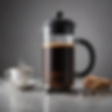 Artistic representation of French press coffee culture and its modern relevance.