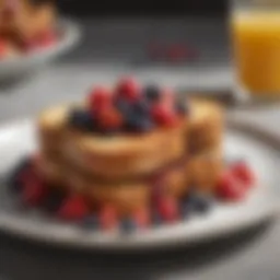 Delicious diabetic-friendly French toast topped with fresh berries