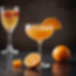 Elegant Fuzzy Navel cocktail garnished with an orange slice