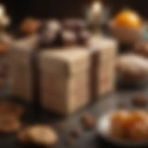 A beautifully wrapped gift box showcasing artisanal goods
