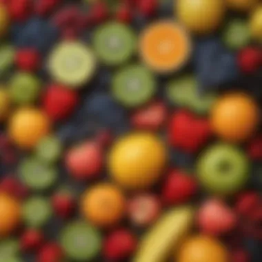 An informative chart illustrating glycemic index values of various fruits