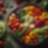 A colorful assortment of fresh vegetables ready for grilling