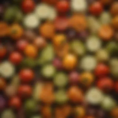 Marinated Veggies Ready for the Grill A close-up of marinated vegetables soaking in a flavorful mixture