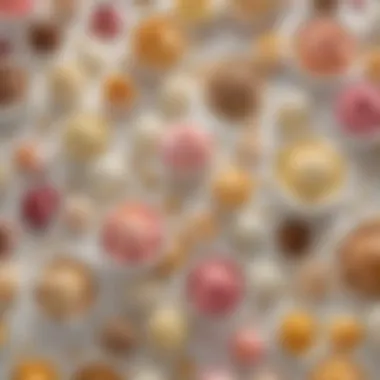 Artistic depiction of various flavor options available in Halo Top ice cream