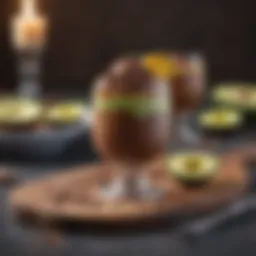 Delicious chocolate avocado mousse served in a glass