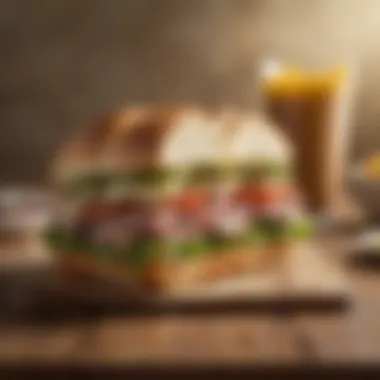 Artfully Crafted Sandwich at Panera Bread Artfully presented sandwich made with quality ingredients
