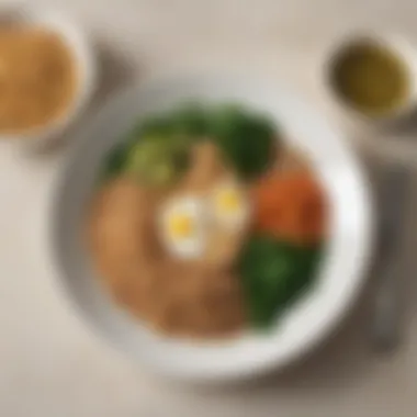 Balanced Meal for Growing Teens A balanced plate featuring grains, protein, and greens