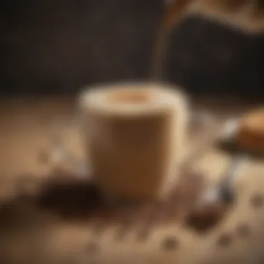 Wholesome Coffee Add-Ins An assortment of healthy coffee add-ins like almond milk, honey, and chia seeds