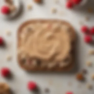 Nut Butter Spread with Whole Grain and Berries An assortment of nut butter spreads on whole grain bread, beautifully arranged with berries.