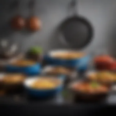 Diverse Cookware Collection An array of cookware showcasing various materials and designs