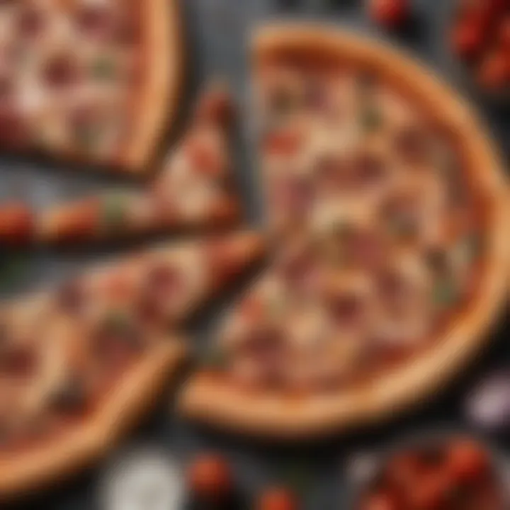 An artistic representation of unique pizza offerings at Home Slice.