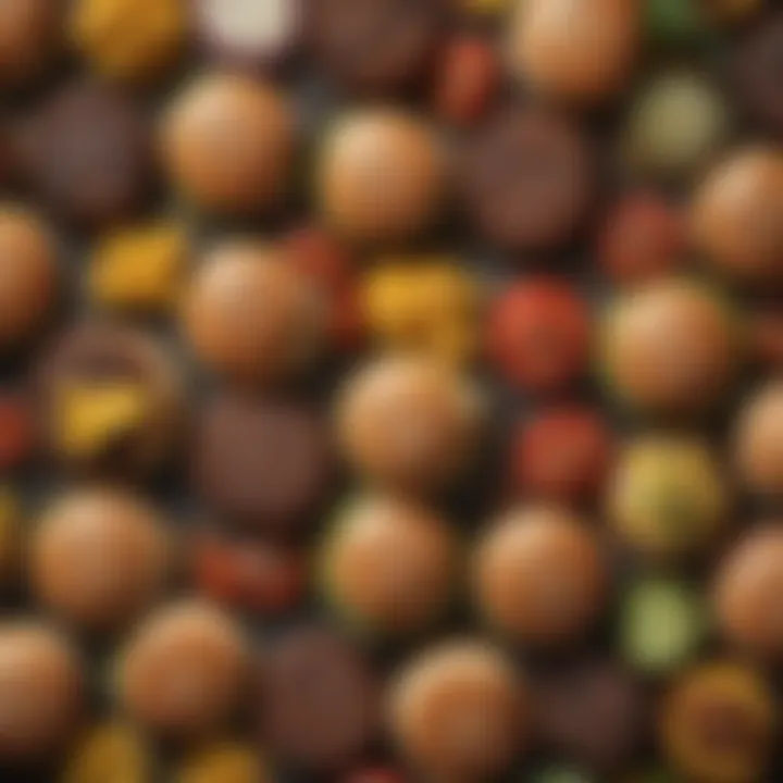 Various burger toppings and condiments