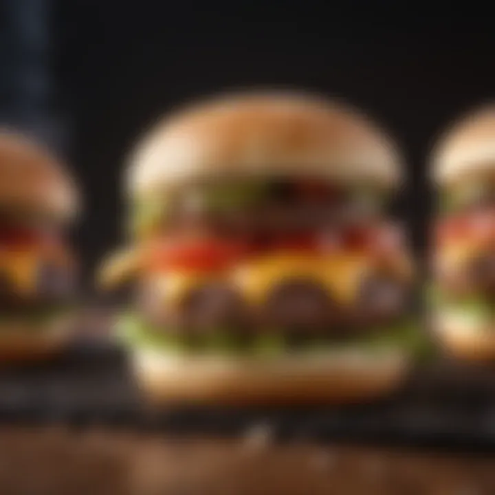 Perfectly grilled burgers ready to serve