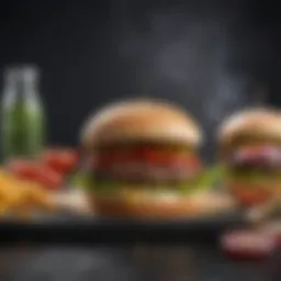 Selection of fresh ingredients for grilling