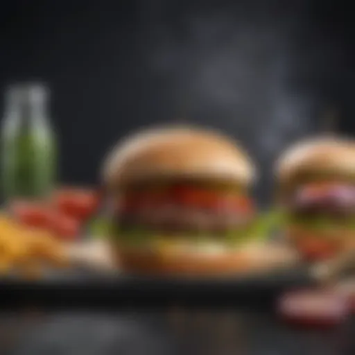 Selection of fresh ingredients for grilling