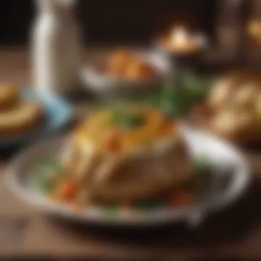 A beautifully presented baked potato dish on a dining table