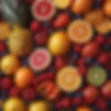 Fresh Fruits for Sangria A vibrant assortment of fresh fruits ideal for sangria