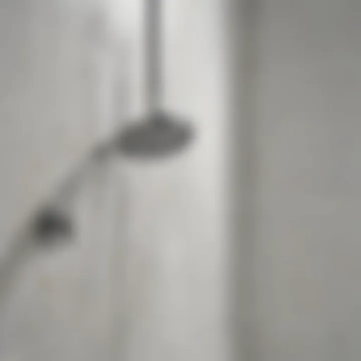Demonstration of effective cleaning technique on shower surface