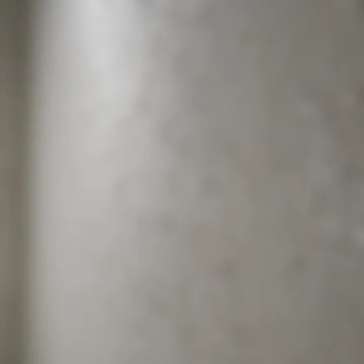 Close-up of soap scum on fiberglass shower surface