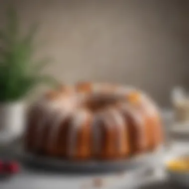 Showcase of a Beautiful Bundt Cake Elegant Bundt cake showcasing intricate design