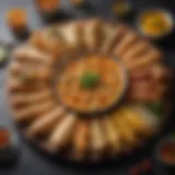 A vibrant platter of assorted Indian finger foods showcasing regional delicacies