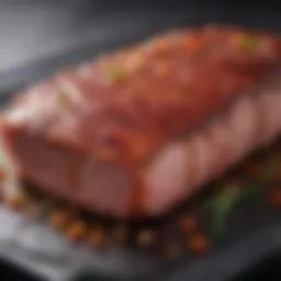 Vacuum sealing equipment with marinated meat