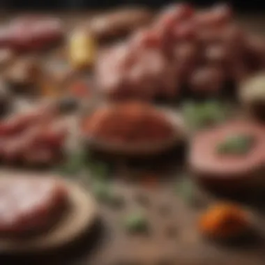 Assortment of Meat Rubs An assortment of spices and herbs used for meat rubs