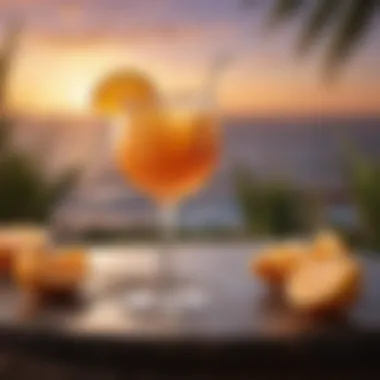 An inviting setting for enjoying a Fuzzy Navel cocktail