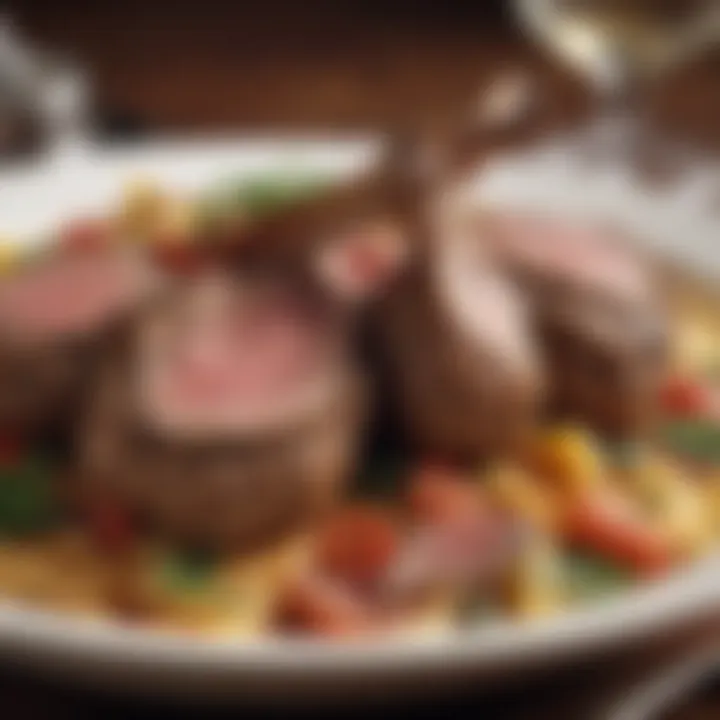 Close-up of a rich and savory Italian lamb dish