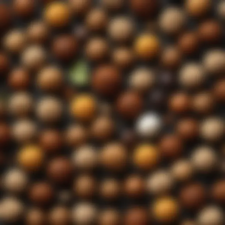An array of ingredients used in crafting liquor balls, highlighting diversity and flavor