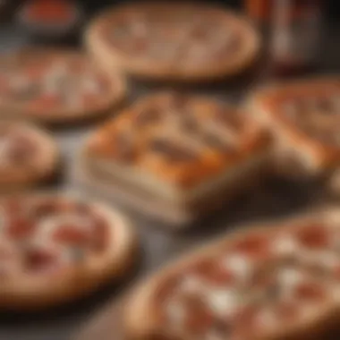 Comparison chart of Little Caesars and competitors in pizza delivery
